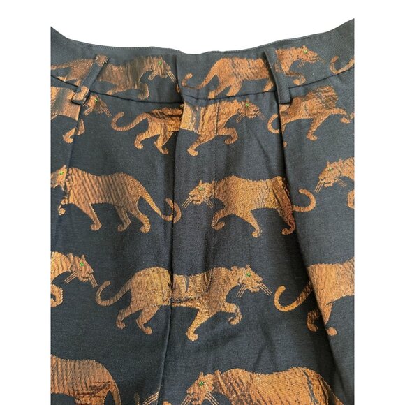 MARC BY MARC JACOBS Jaguar Print High Waist Wool Blend Shorts Size 6 - Picture 11 of 13